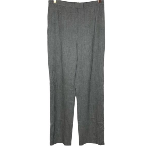 Lafayette 148 Grey Wool Straight Leg Trouser Pants Size 8 - Picture 1 of 4